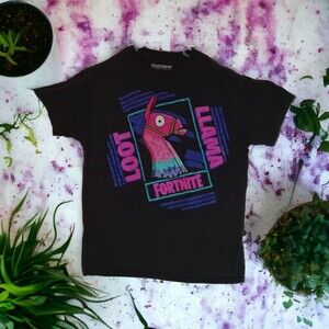 Fortnite Mad Engine Loot Llama T Shirt Boys Large 10/12